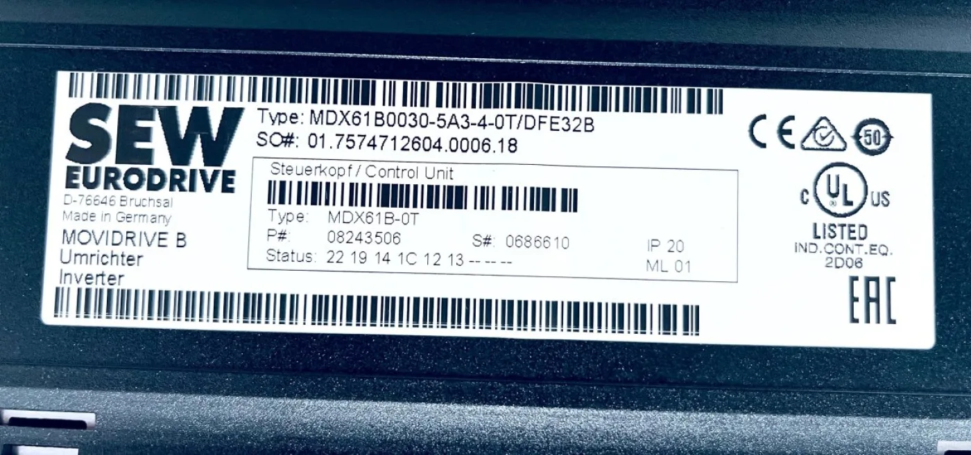 SEW Eurodrive Movidrive Umrichter MDX61B0030-5A3-4-0T - 3