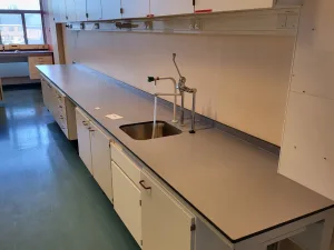 2012 - Used S+B Laboratory wall table (604 cm)