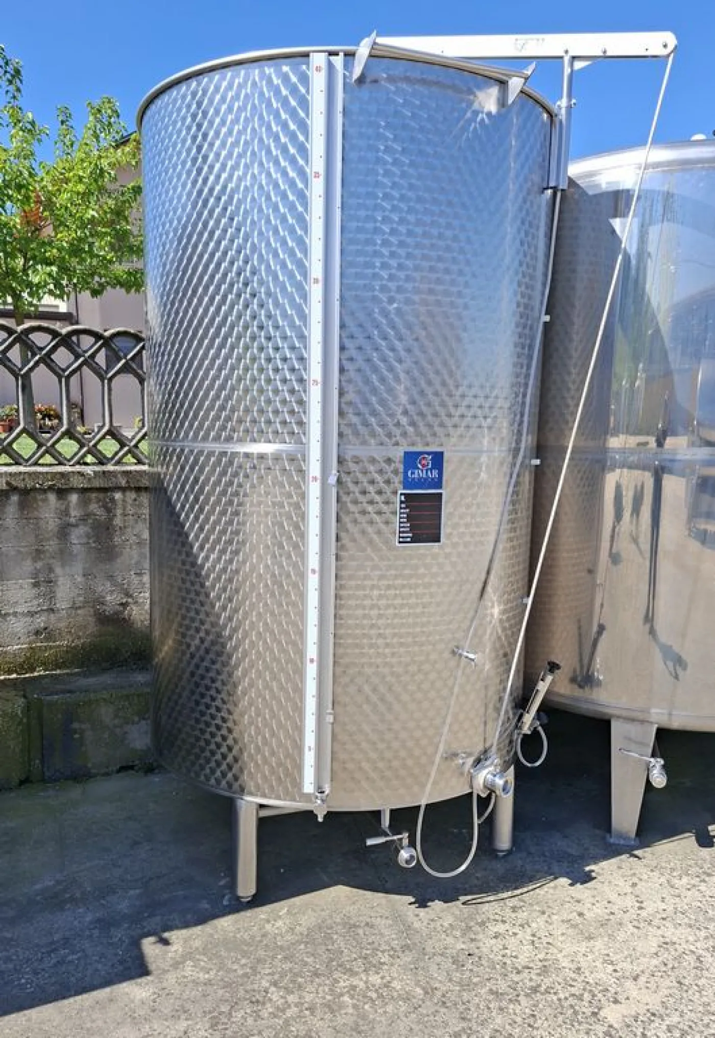 STAINLESS STEEL TANK, GIMAR FIRM, CONICAL BOTTOM FLOATING LID, LITER CAPACITY 4000 (HL 40), SECOND-HAND EQUIPMENT - 2