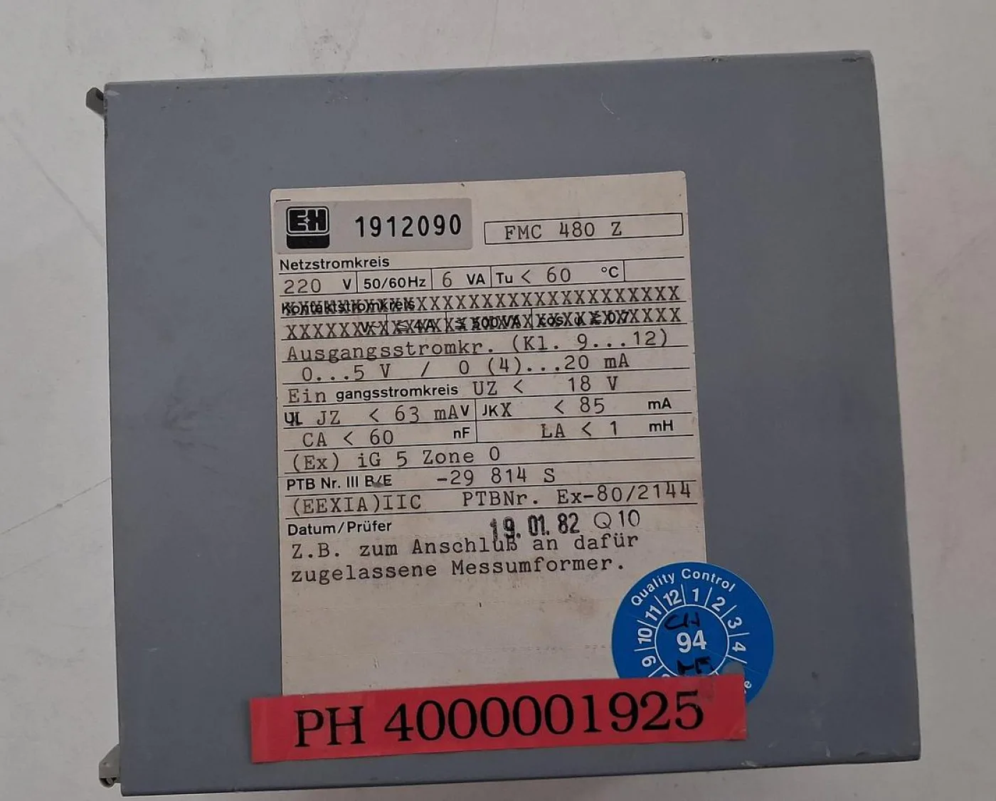 Endress+Hauser FMC 480 Z Level Measurement Converter - 4