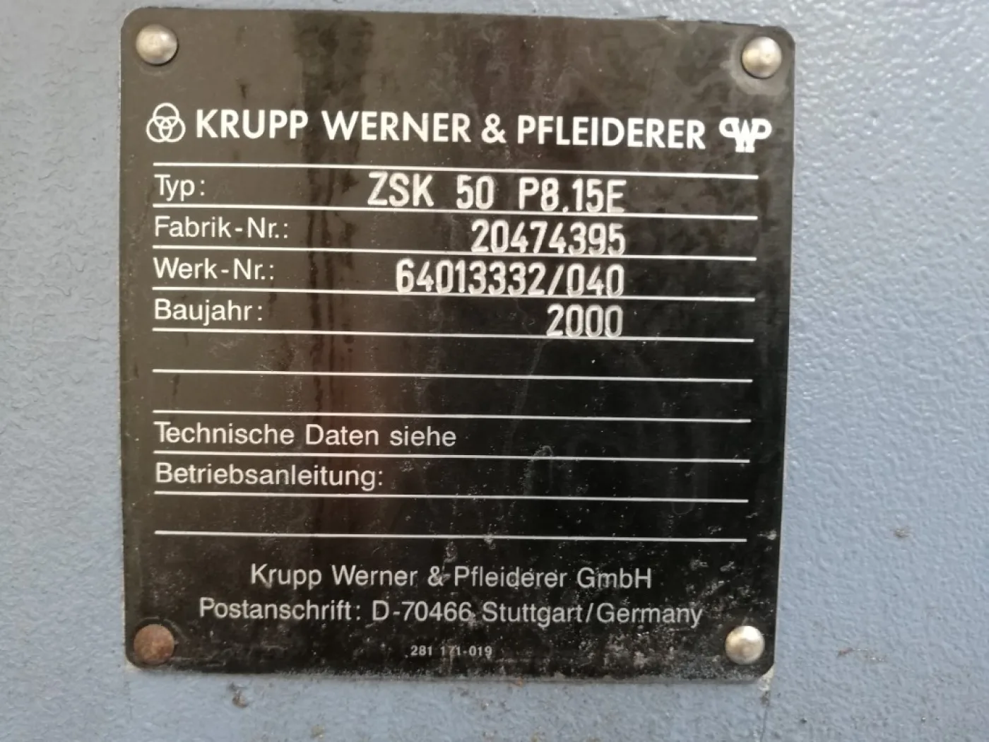 W&P ZSK-50 P8.15E - Double screw extruder - 8