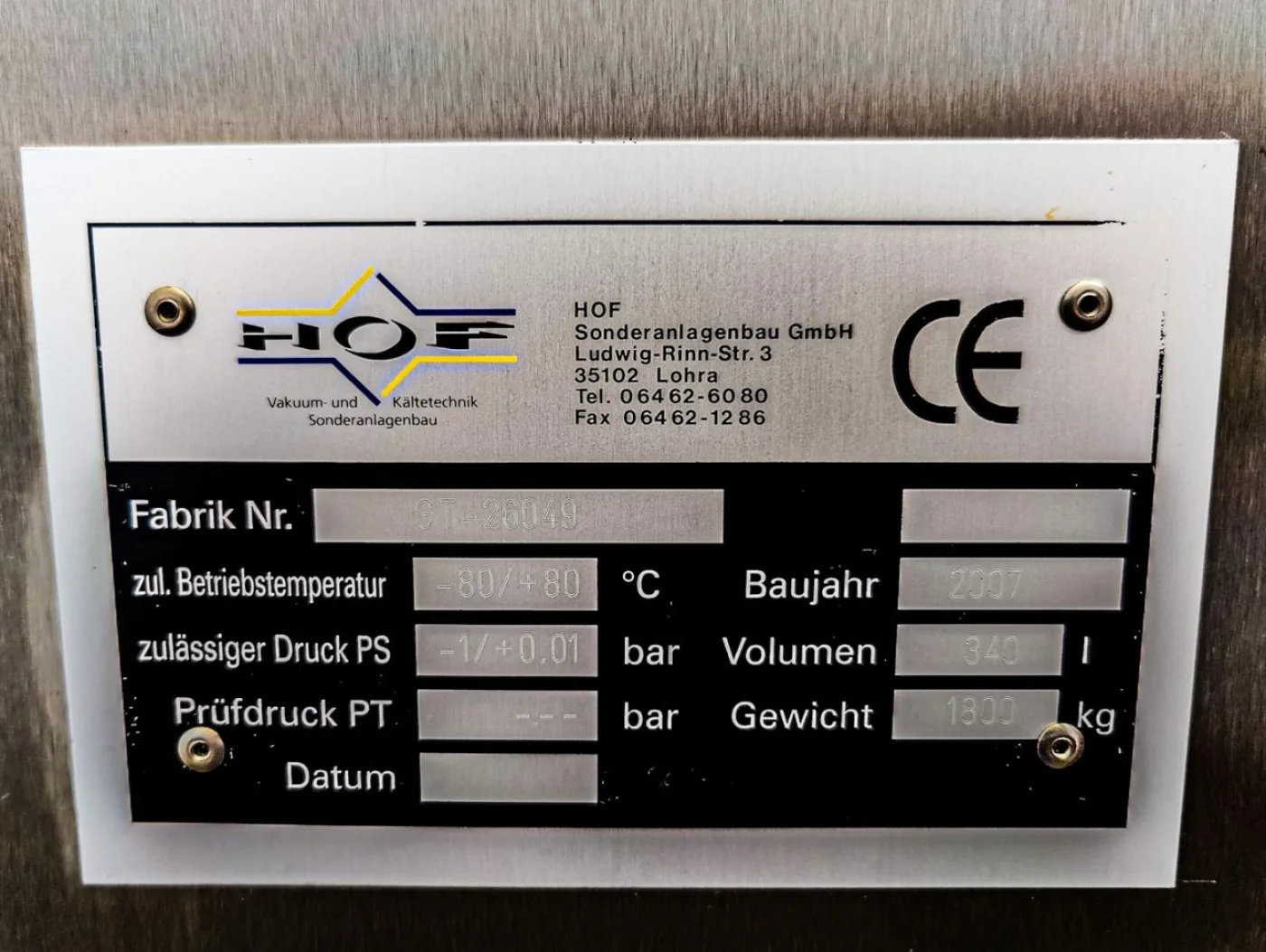 Hof Vakuum- und Kaltetechnik vacuum dryer - Freeze dryer - 2