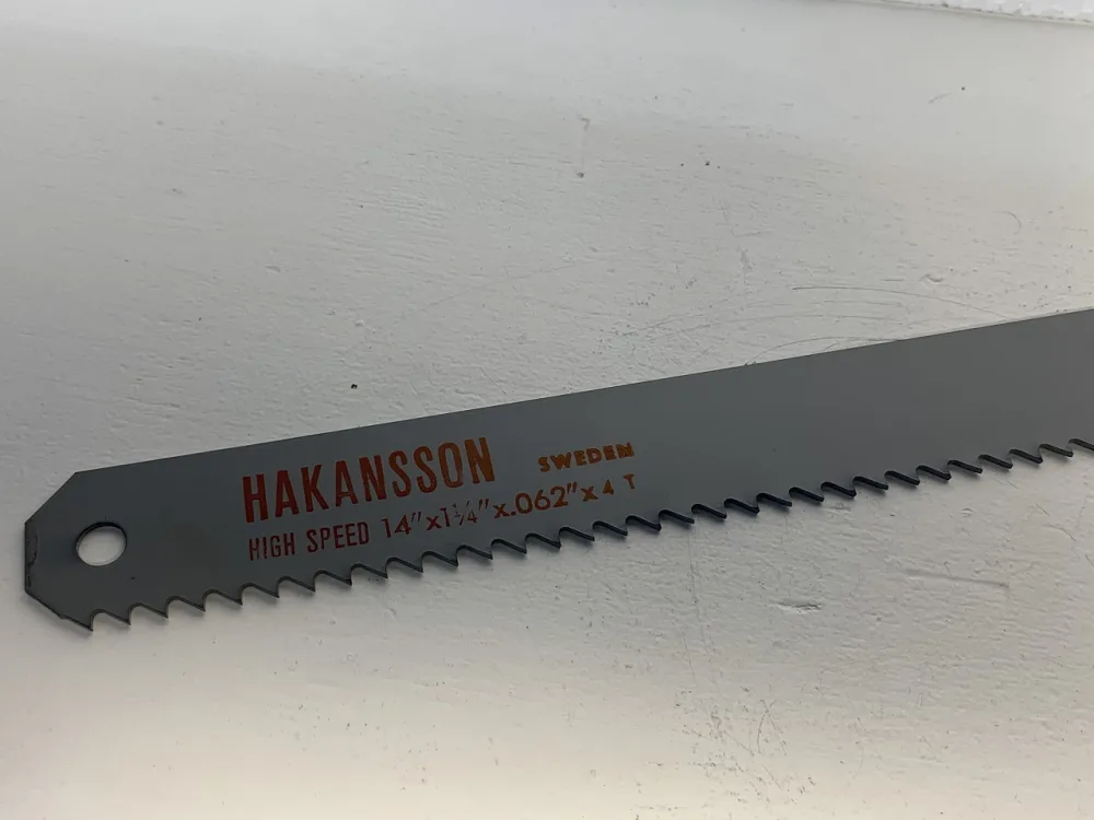 LAME DE SCIE "HAKANSSON" TYPE 350x32x1,6 4 dents