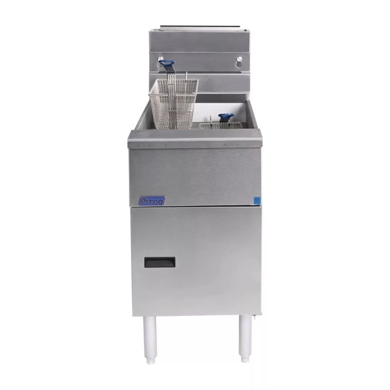 Pitco Twin Basket Single Tank Solstice Natural Gas Fryer SG14S - islandcatering