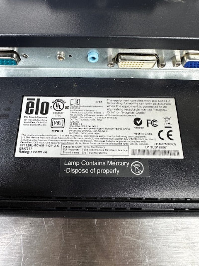 Elo ET1928L-8CWM-1 LCD-Touch-Sreen-Monitor