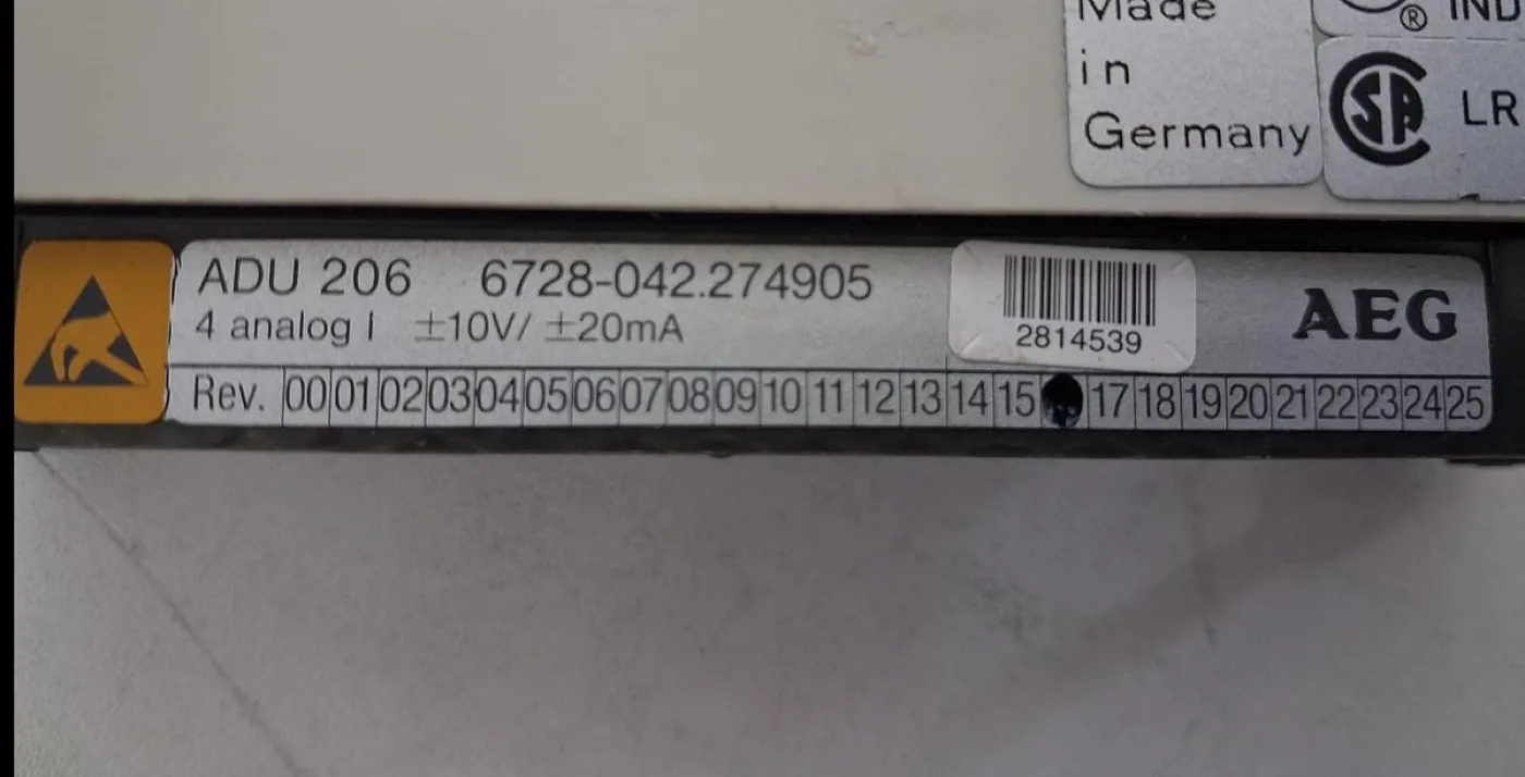 AEG Modicon ADU 206 Analog Input Module - 4
