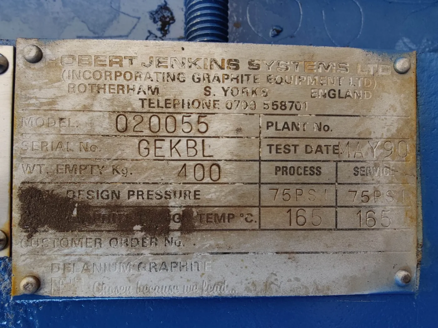 Robert Jenkins 020055 3,4m² "graphite" - Shell and tube heat exchanger - 7