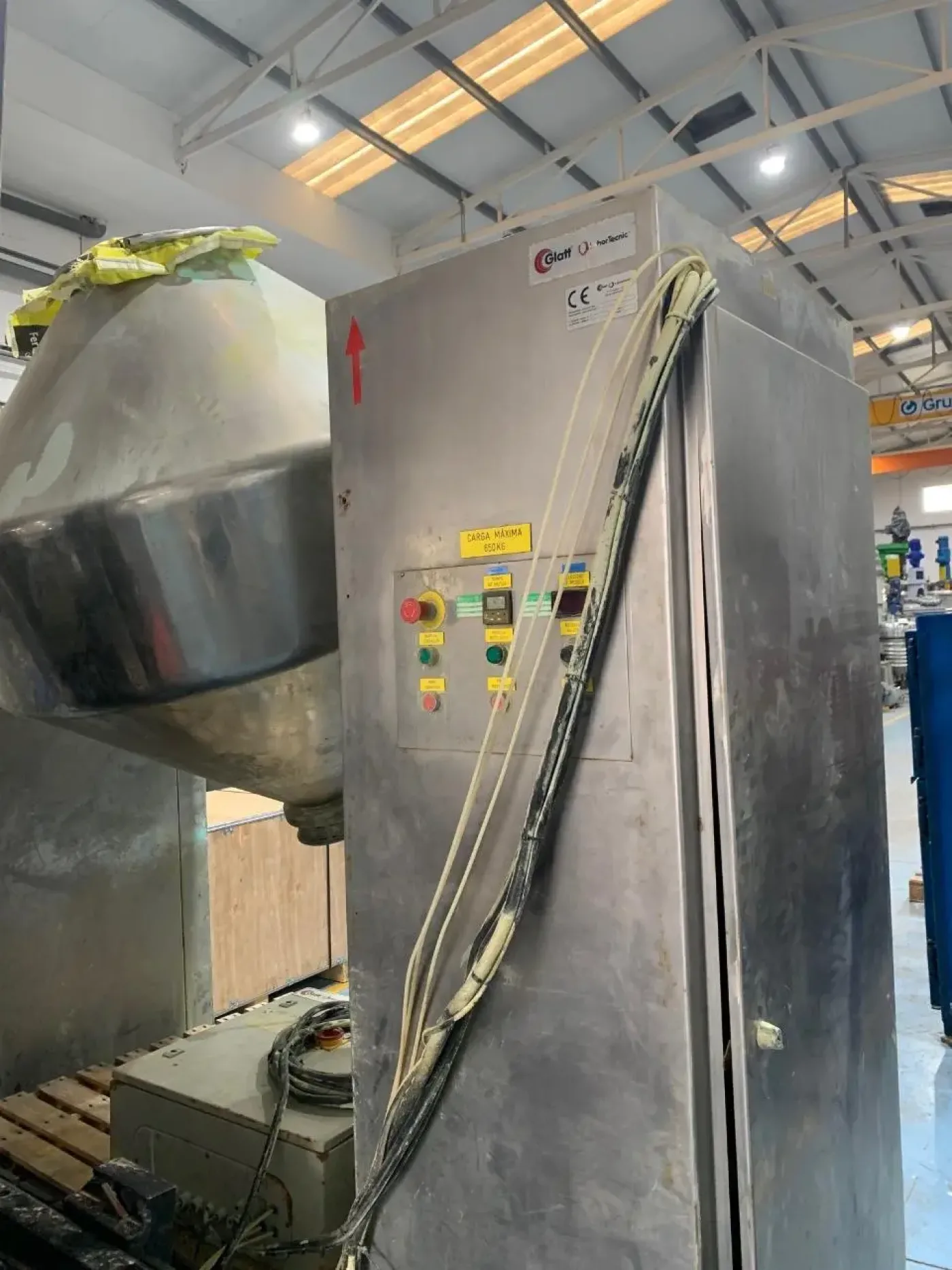 USED GLATT STAINLESS STEEL BICONO MIXER 1000 LITERS - 3