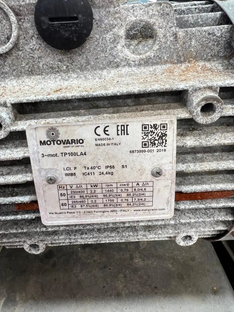 USED OMAC B220 6200 U 2.2 kW LOBE PUMP
