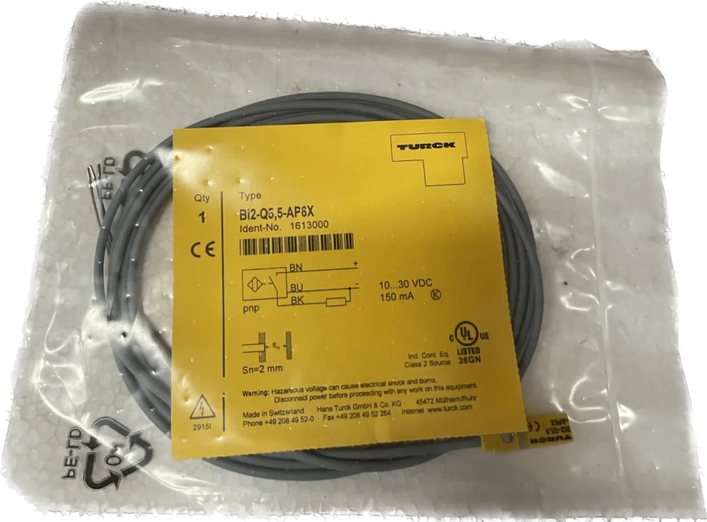 Turck Inductive Sensor 1613000/ Bi2-Q5,5-AP6X