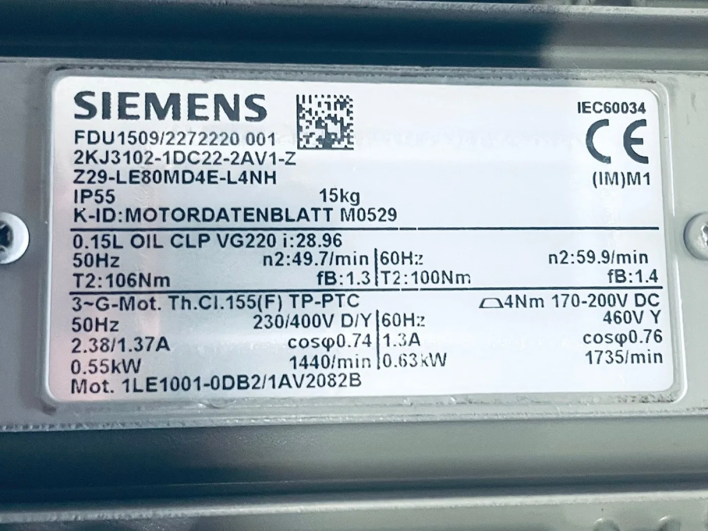 Siemens Getriebemotor Z29-LE80MD4E-L4NH - 3
