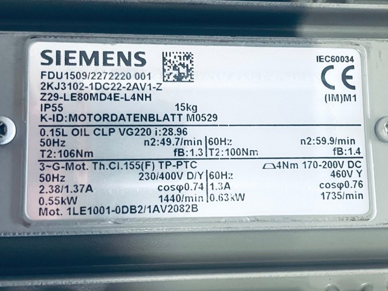 Siemens Getriebemotor Z29-LE80MD4E-L4NH