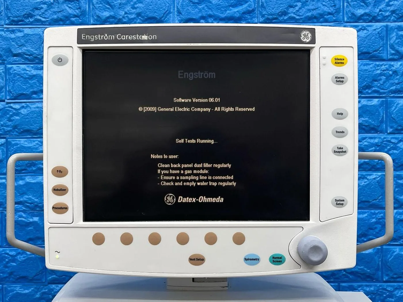 GE Engstrom Ventilator SW: 06.01 Hours: 21227 YOM: 2009 - 3