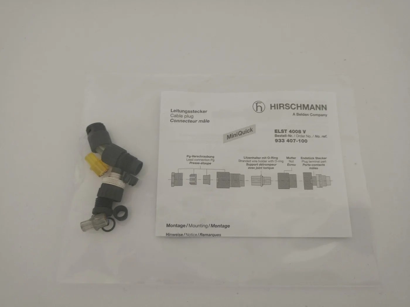 Hirschmann Leistungsstecker Mini Quick ELST 4008 V 190 Stck. - 1