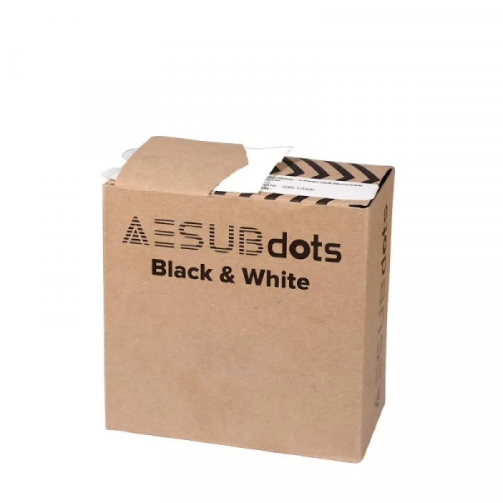 AESUBdots – Puntos de referencia adhesivos B/N 6MM