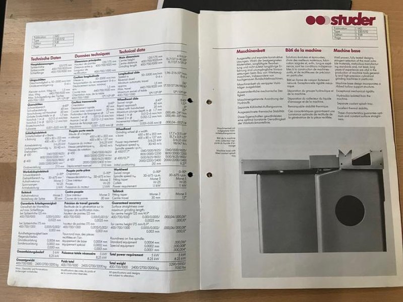 Studer S30-12 rondslijper