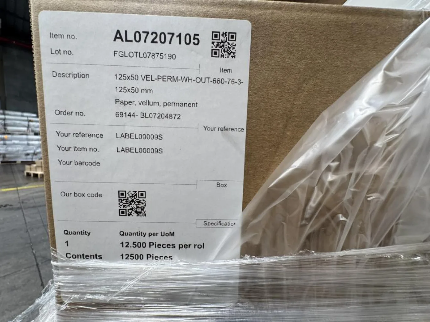 Self-adhesive label roll 34 boxes - 3