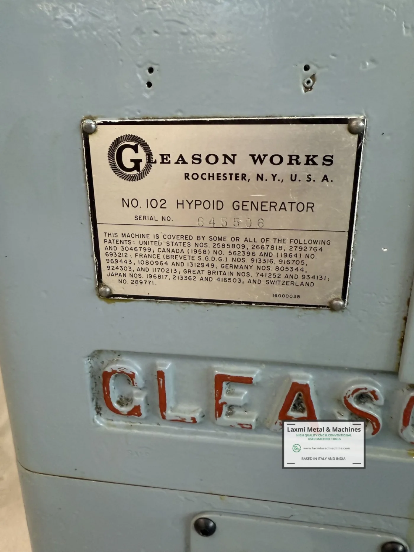 HYPOID GEAR GENERATOR, GLEASON - 102 / 2A (4 pieces) - Laxmi Metal & Machines, Rohtak - 7