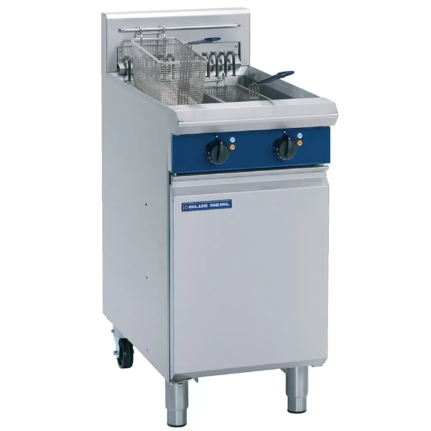 Blue Seal Twin Tank Twin Basket Free Standing Electric Fryer E44 - islandcatering - 1