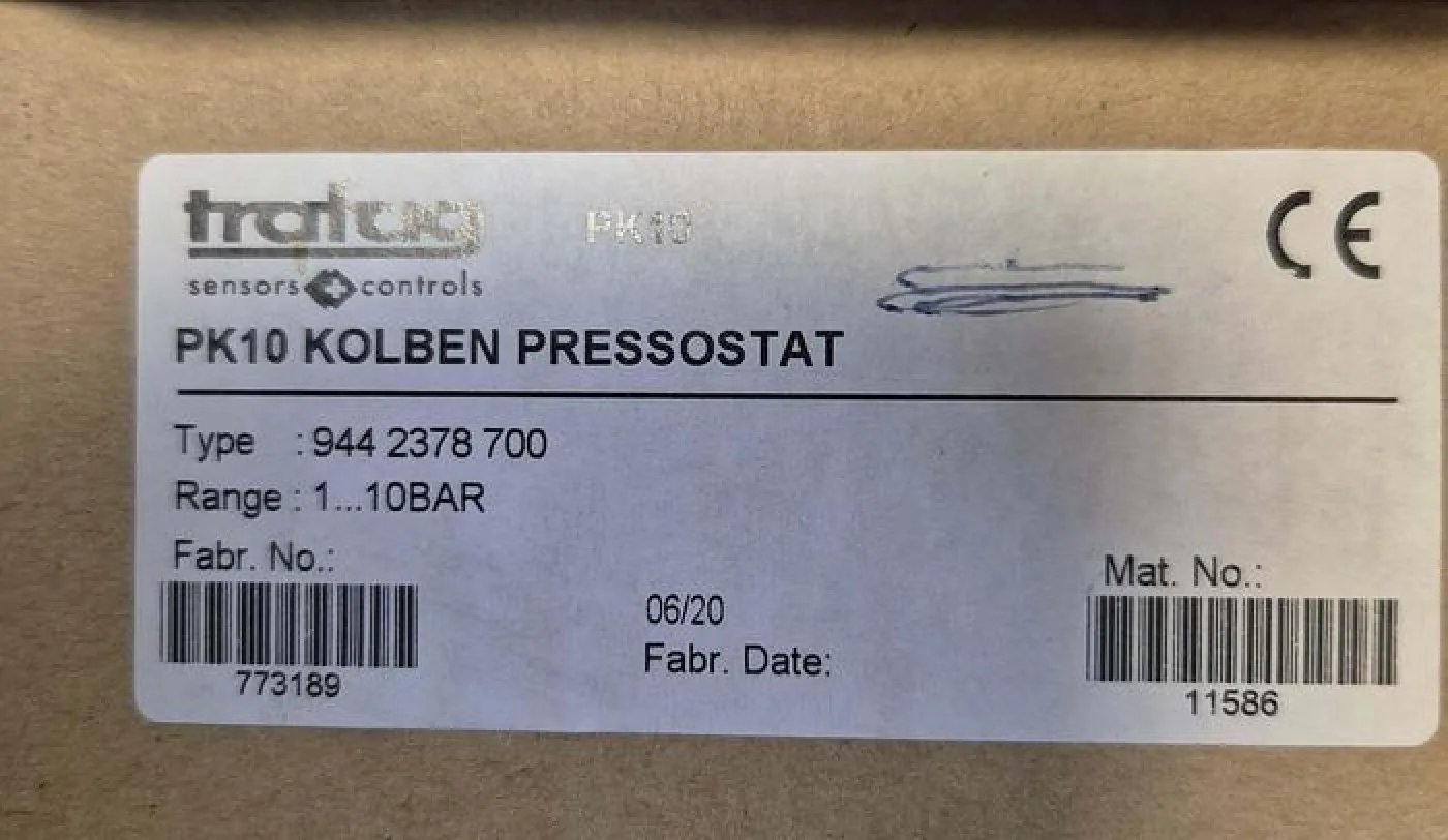 Trafalg Kolben Pressostat PK10 - Typ 944.2378.700 - 6