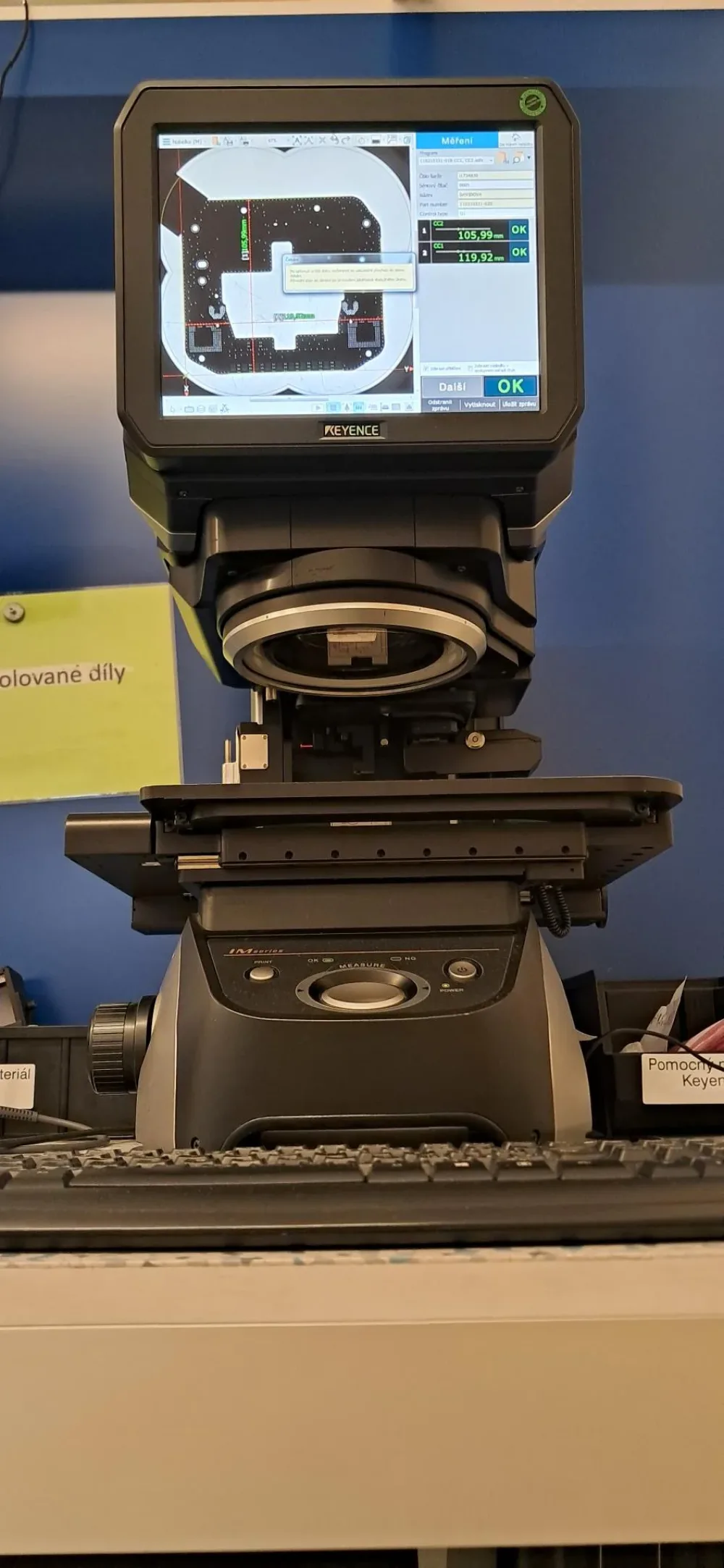 Keyence IM-7020, vintage 2018, IMAGE DIMENSION MEASURING SYSTEM CCM