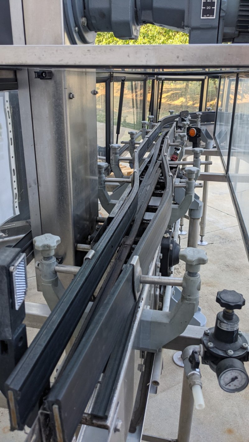 CONVEYOR BELT IN STAINLESS STEEL, BRAND ACMI, WITH SIDE PASSAGE, SECOND-HAND EQUIPMENT