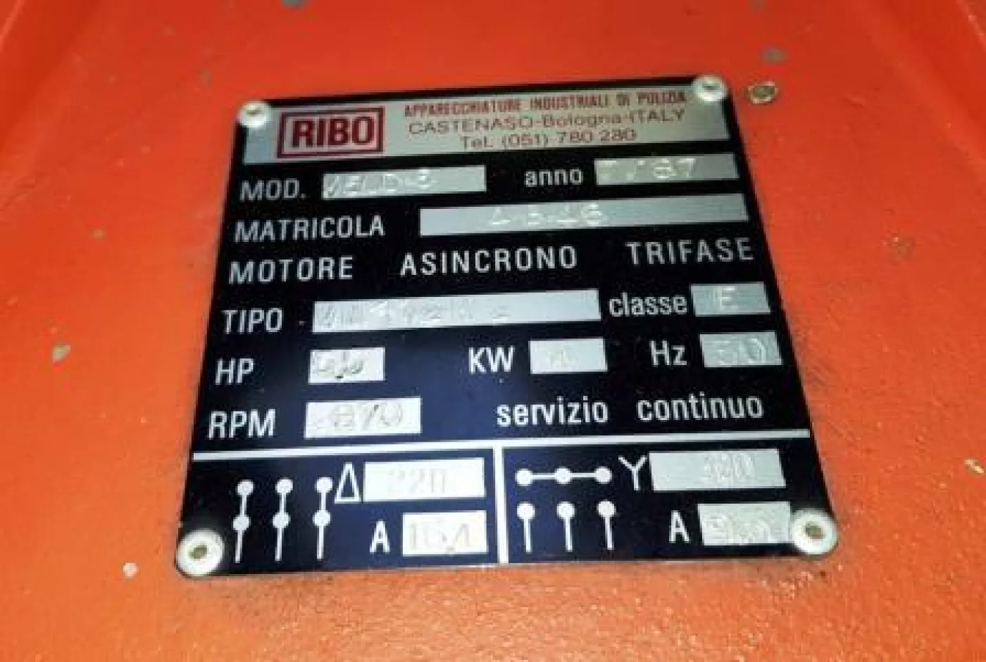ASPIRATORE INDUSTRIALE – RIBO – MOD. V5/D6 - 1