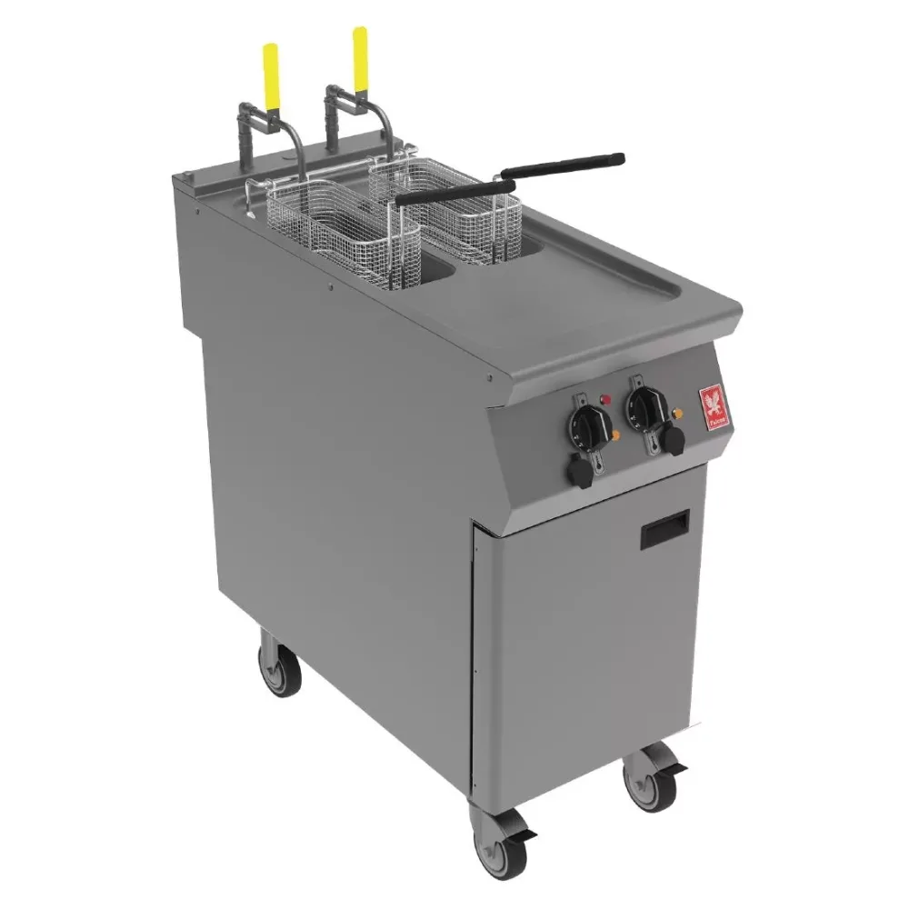 Falcon F900 Twin Pan, Twin Basket Electric Fryer on Castors E9342F2 - islandcatering