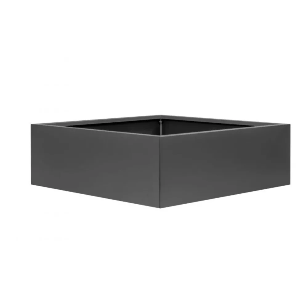 Bloembak Vlak Antraciet - 40 cm hoog