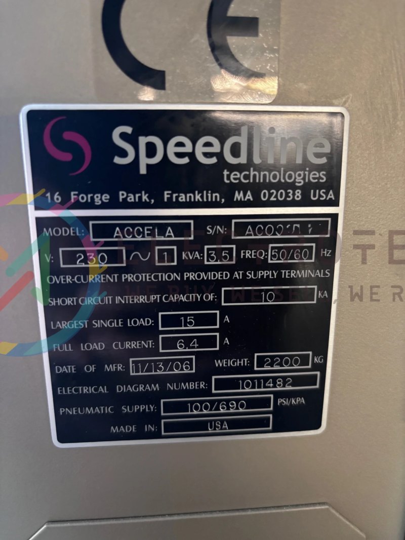 Speedline MPM Accela, vintage 2012, paste printer