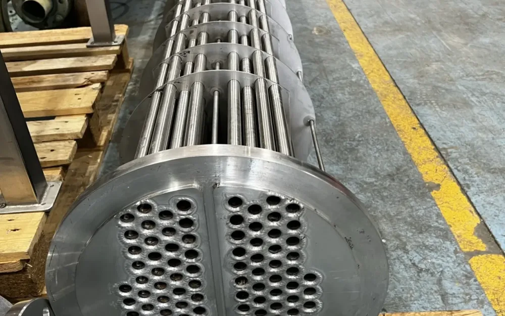 USED TUBULAR EXCHANGER INDUSTRIAS AJA STAINLESS STEEL 17 M2