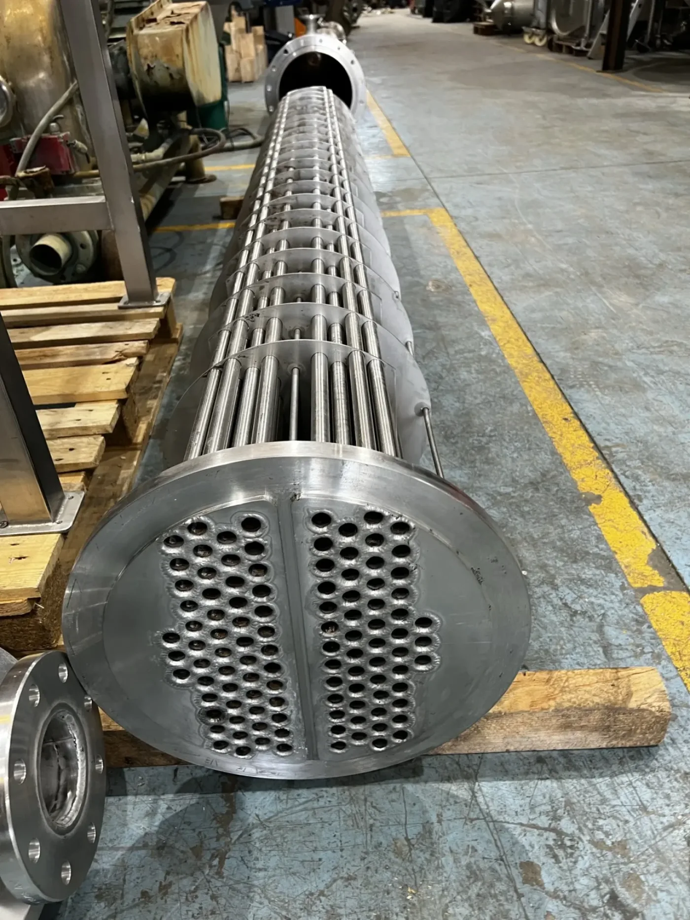 USED TUBULAR EXCHANGER INDUSTRIAS AJA STAINLESS STEEL 17 M2 - 1
