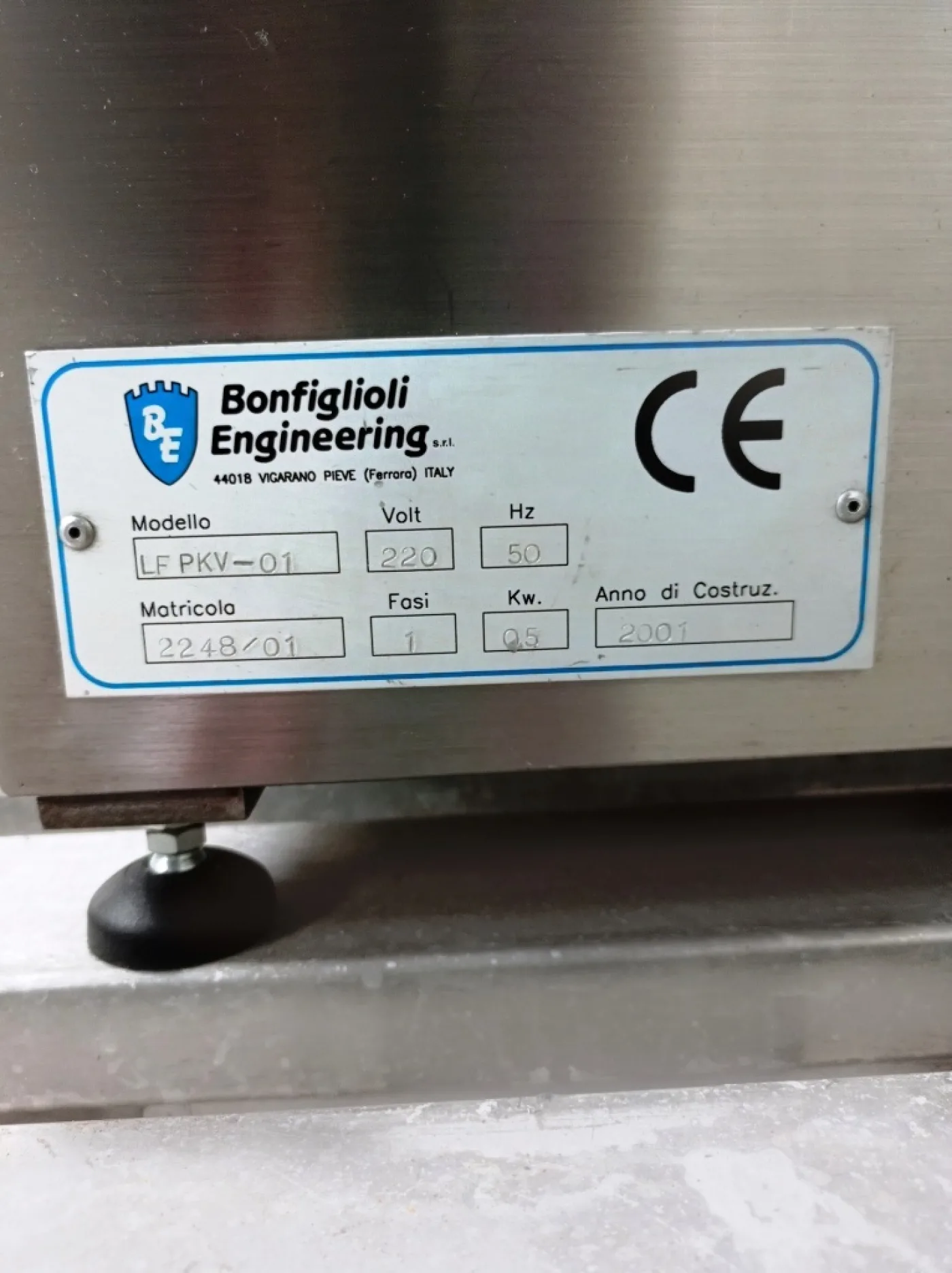 TESTER INTEGRITA’ CONTENITORI – BONFIGLIOLI ENGINEERING – MOD. LFPKV-01 - 5