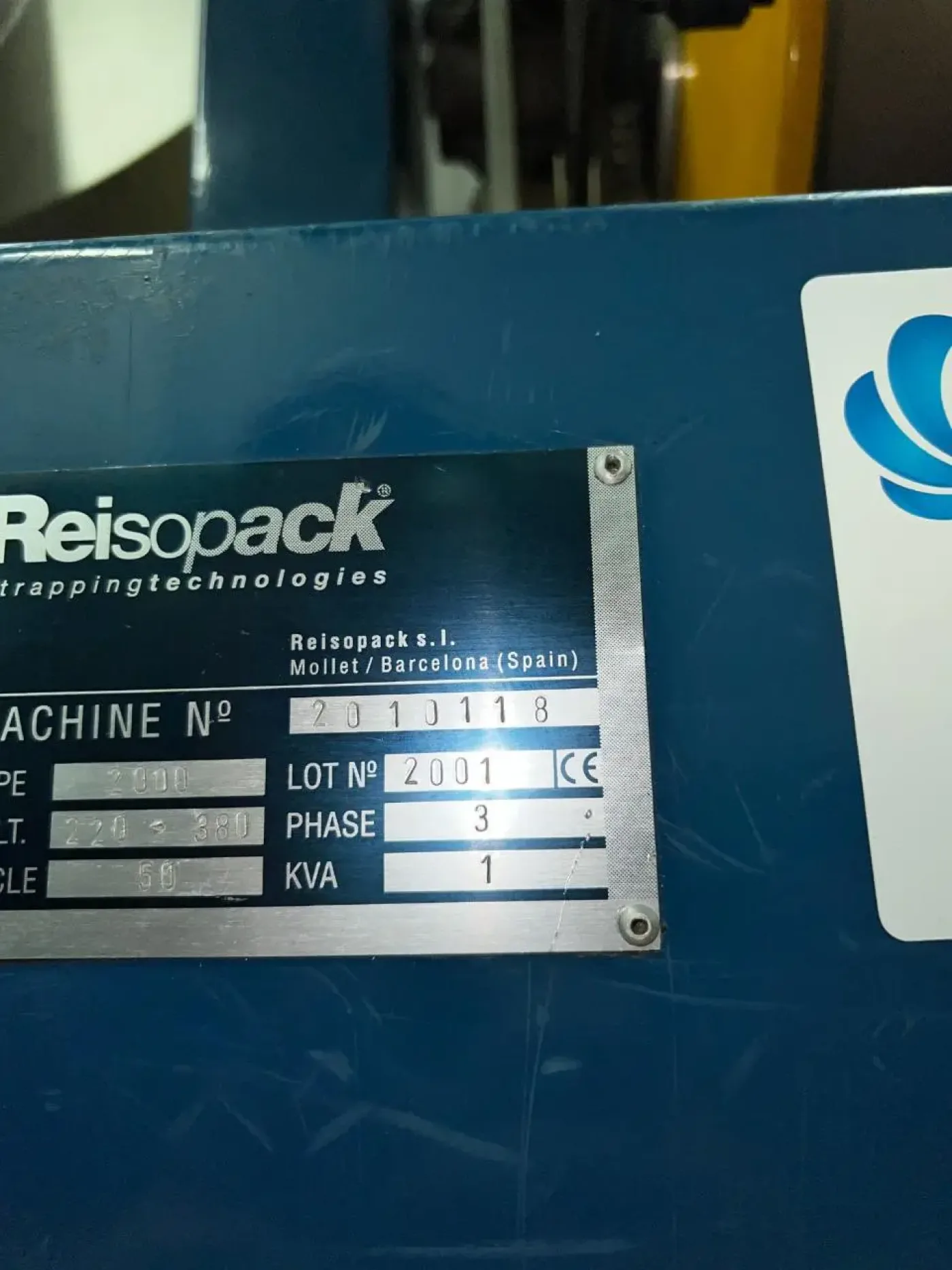USED REISOPACK 2000 AUTOMATIC SIDE WELDING STRAPPING MACHINE 30 STRAPPING/MIN - 3
