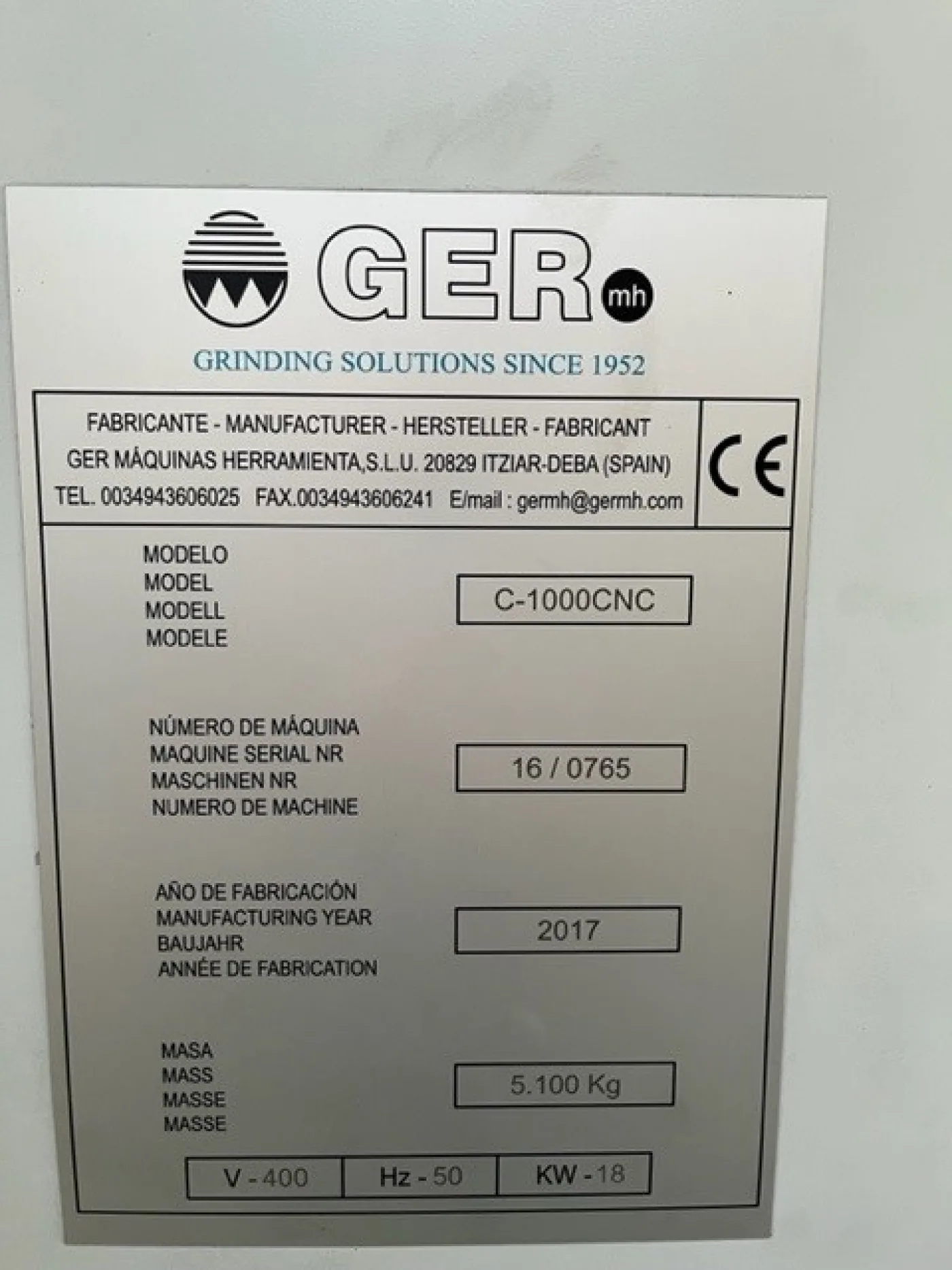 CNC Cylindrical Grinding Machine – GER C 1000 CNC - 6