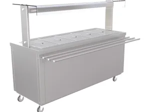 Parry Hot Cupboard with Dry Bain Marie Top and Quartz Heated Gantry FS-HB5PACK - islandcatering