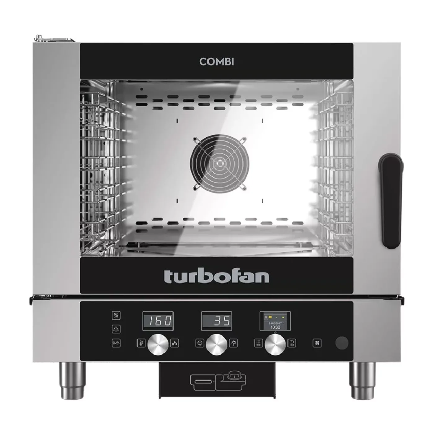 Blue Seal Turbofan 5 Grid Touch Control Combi Oven With Auto Wash EC40D5 - islandcatering - 1