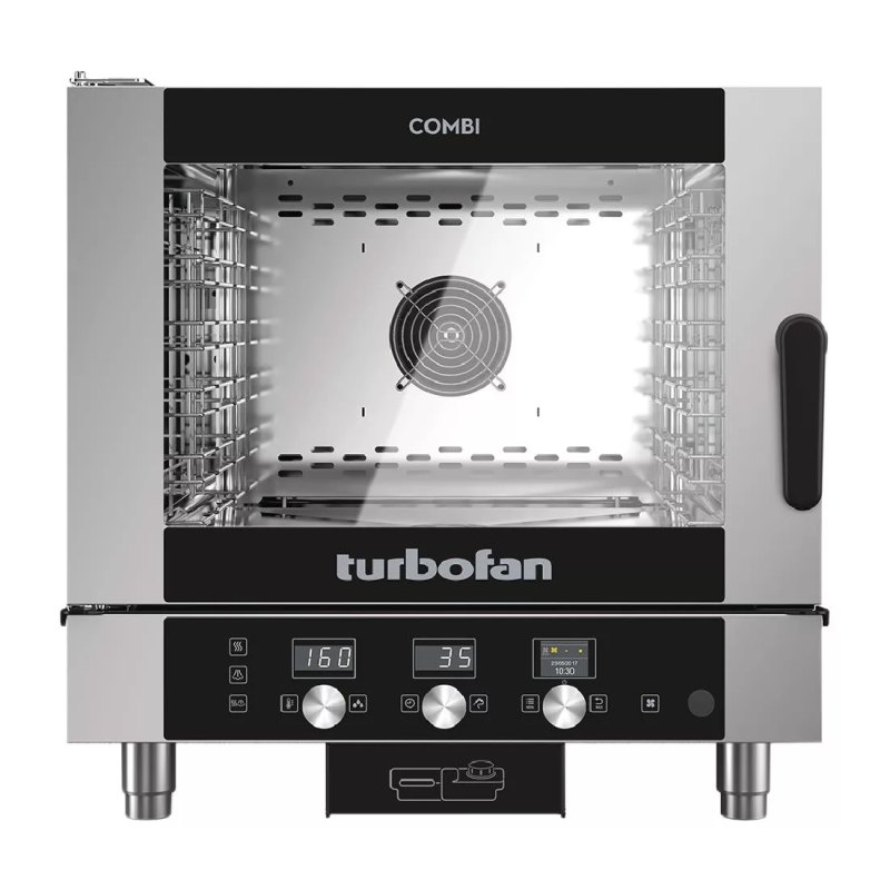 Blue Seal Turbofan 5 Grid Touch Control Combi Oven With Auto Wash EC40D5 - islandcatering