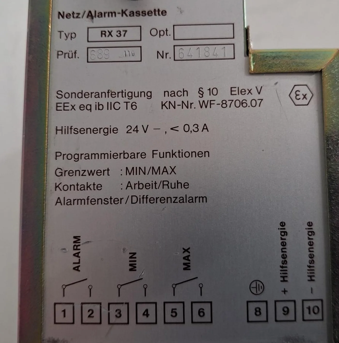Knick AX 37 Netz-/Alarm-Kassette - 4