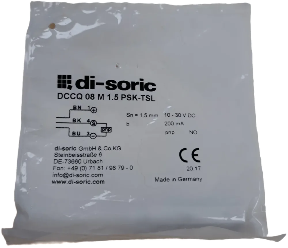 Di-soric DCCQ 08 M 1.5 PSK-TSL Induktiver Näherungssensor INS Standard