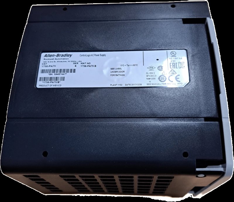 Allen Bradley ControlLogix Rack Mount Power Supply 85-265V AC / 5V @ 13A 1756-PA75B