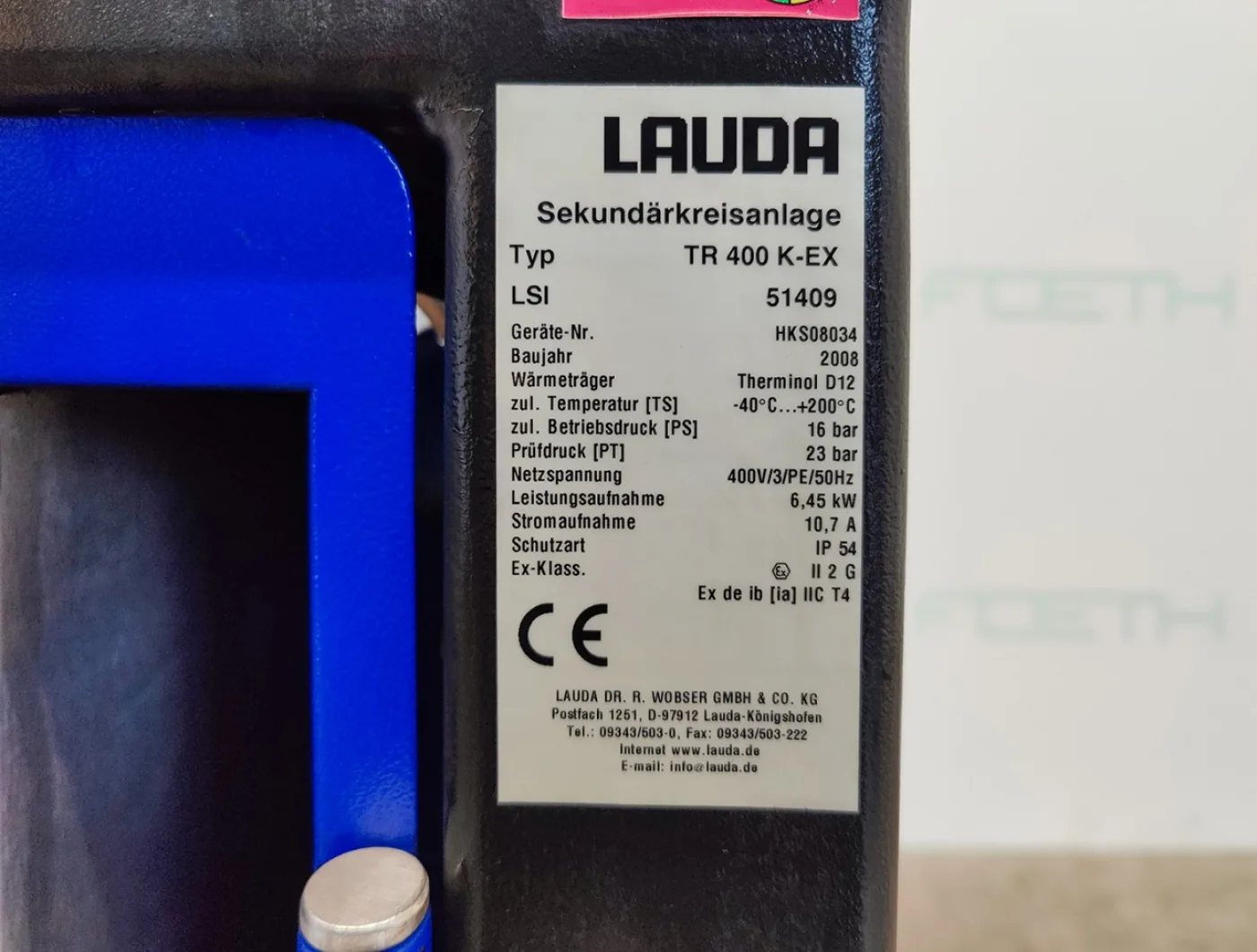 Lauda TR400 K-EX "secondary circuit system" - Temperature control unit - 3