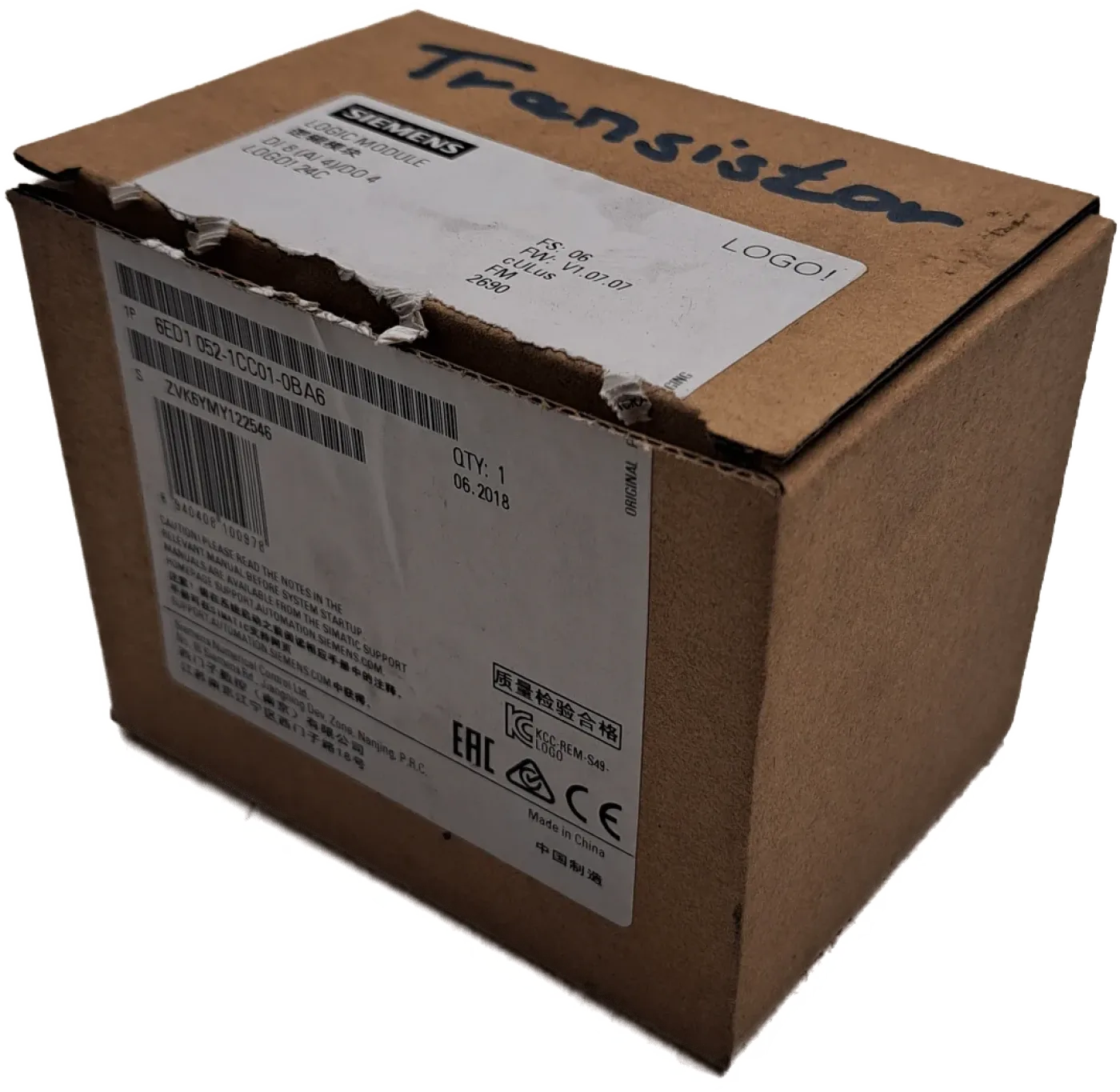 Siemens LOGO! 24C, Logikmodul 6ED1052-1CC01-0BA6 - 1