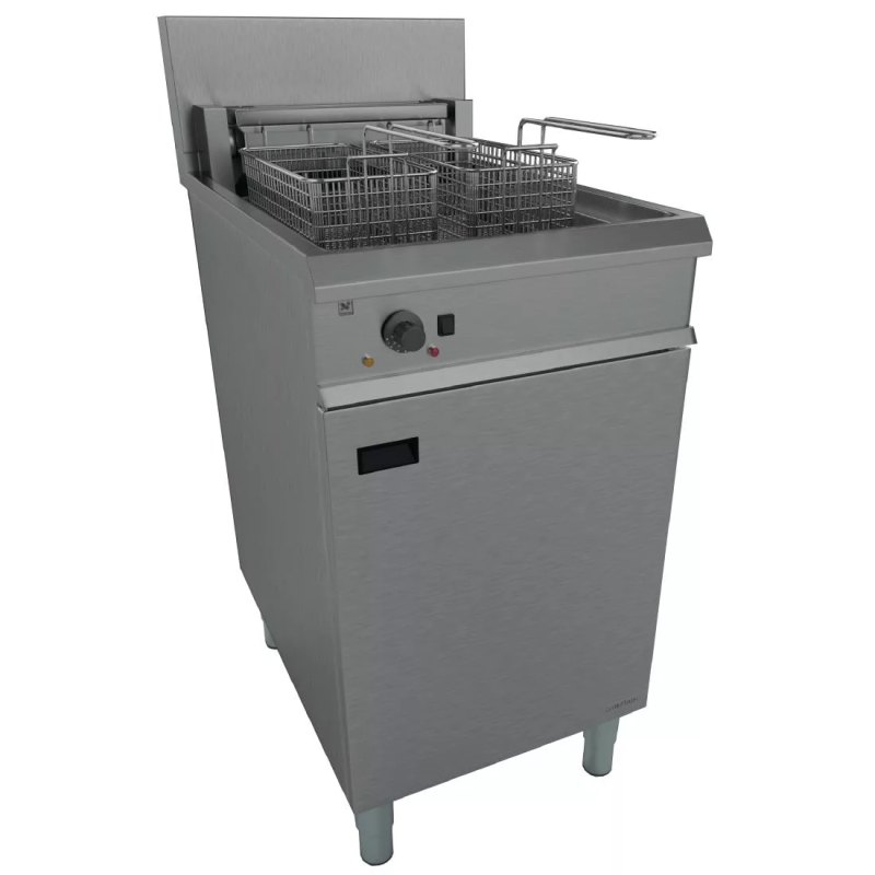 Falcon Chieftain Single Tank Twin Basket Free Standing Electric Fryer E1838 - islandcatering