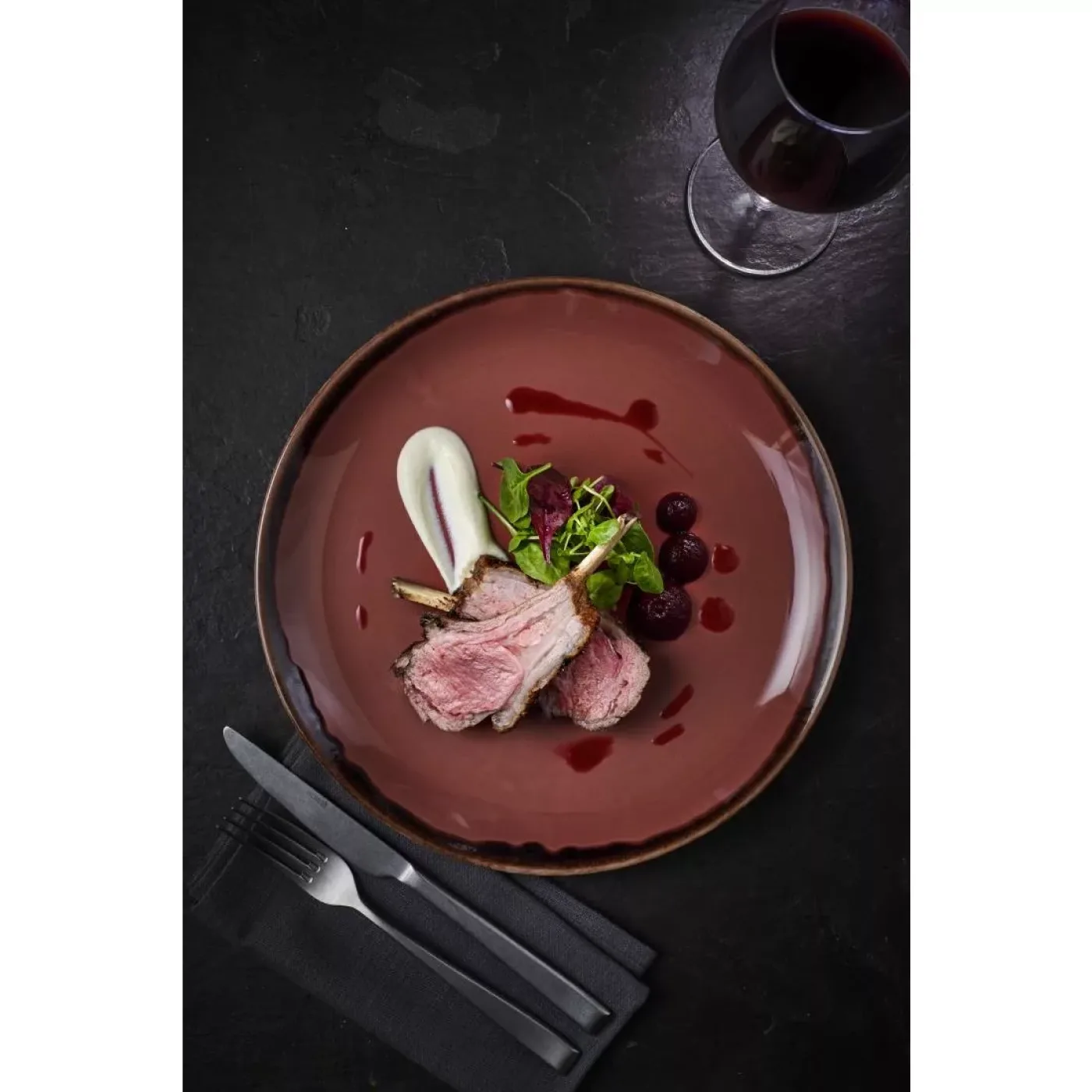 Dudson Harvest Plum Coupe Plate 8.67 inch Box 12 - islandcatering - 2