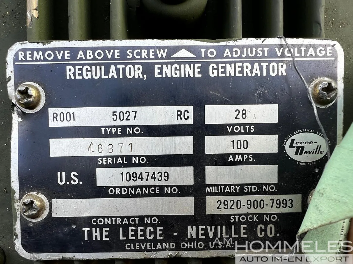 REGULATOR, ENGINE GENERATOR M109A3 - 4