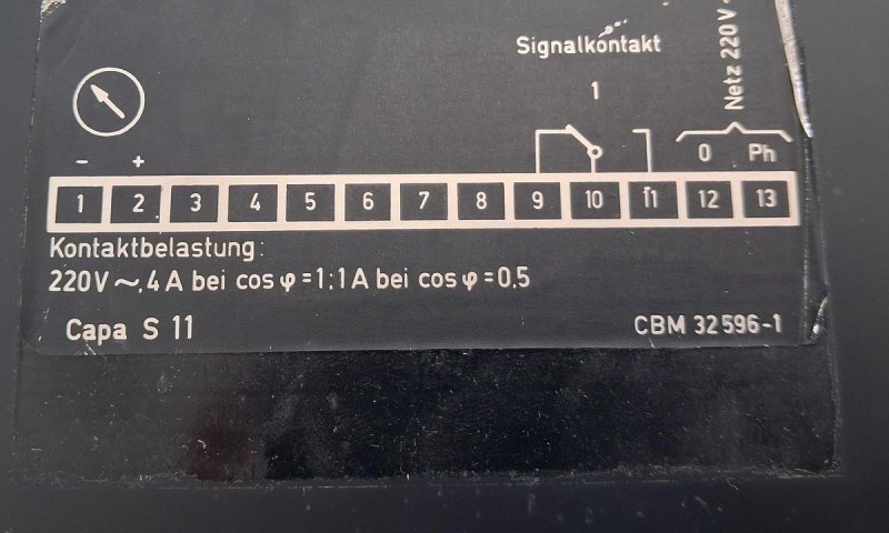 Camille Bauer Drehspulinstrument 4–20 mA 0–5 m³/h mit Grenzkontakten