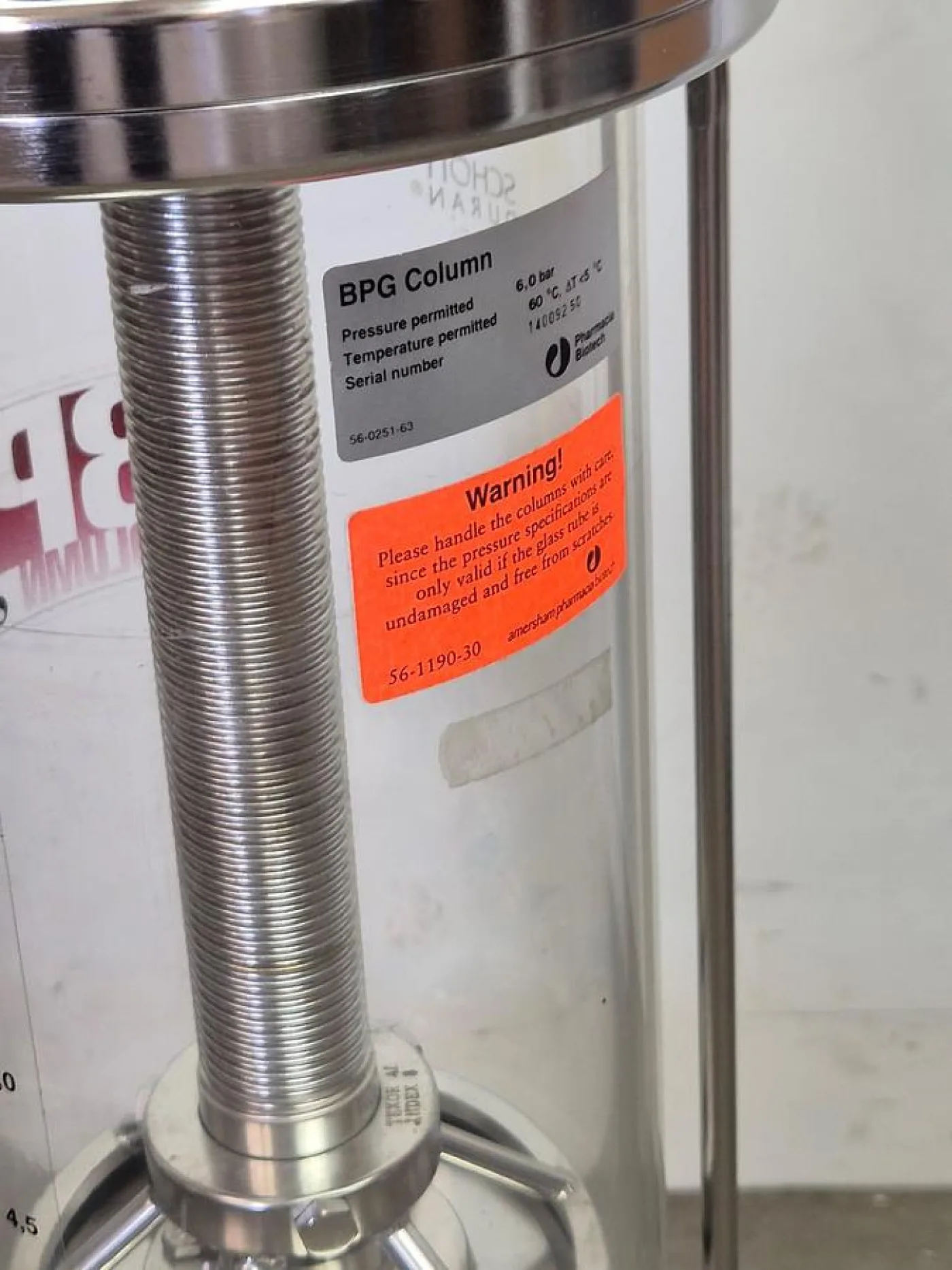 Pharmacia Biotech BPG Chromatography Column 140/500 - 4