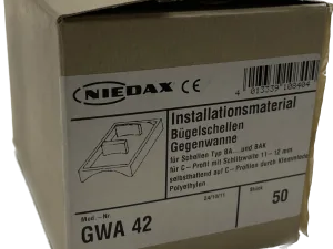 NIEDAX GWA42 Gegenwanne Hammerfuß-Bügelschelle