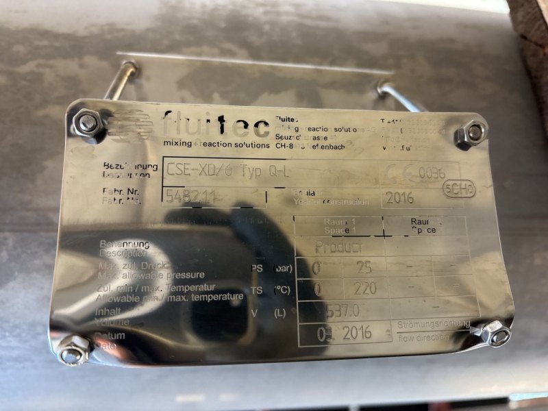 Fluitec Mischer Mikromakro CSE-X/6 Typ Q-L - Stainless Steel Reactor